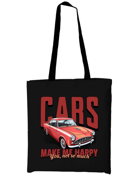 Tote Bag Cars Make Me Happy