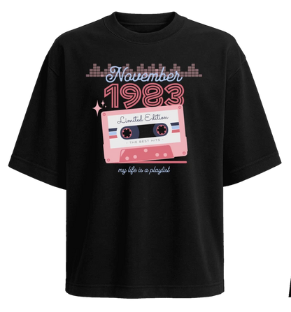 Polera Oversize Retro Cassette 1983