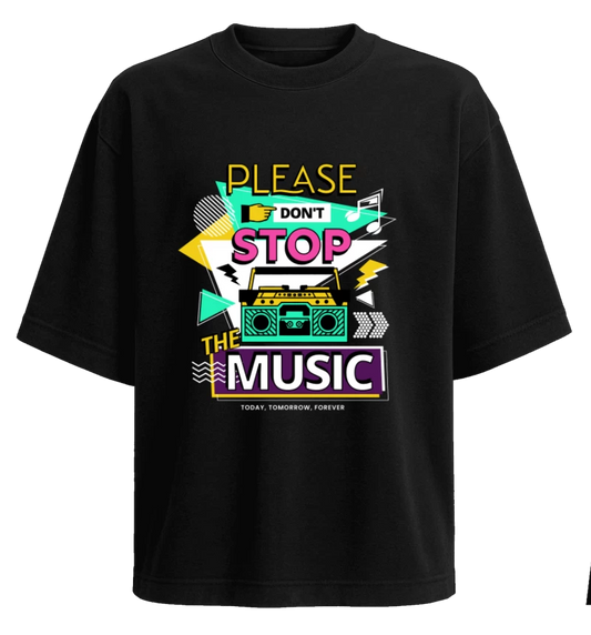 Polera Oversize Don't Stop the Music