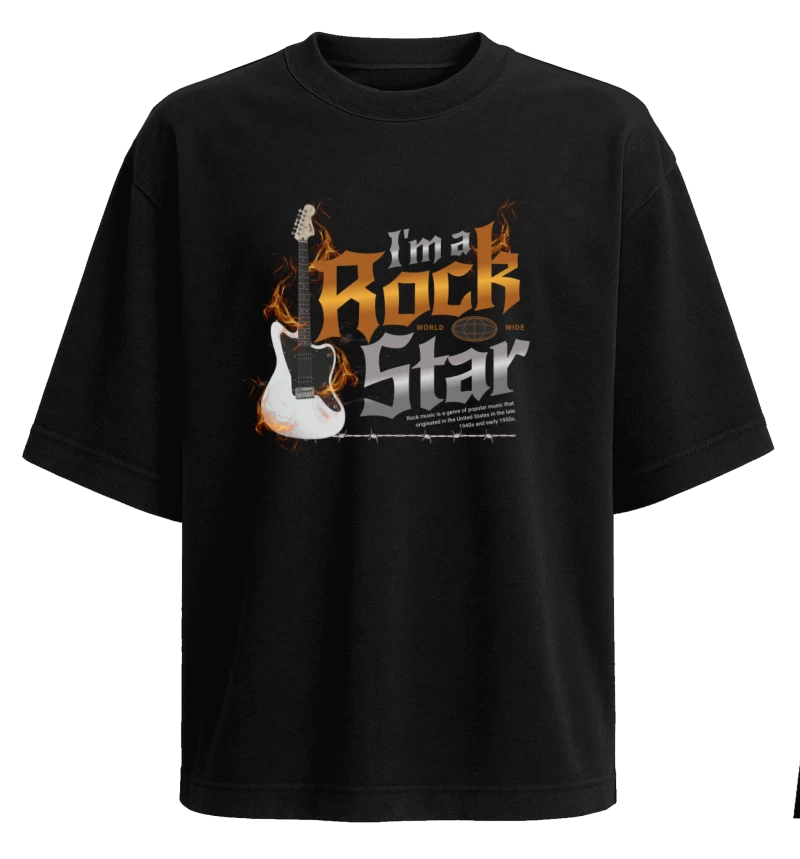 Polera Oversize I'm a Rock Star