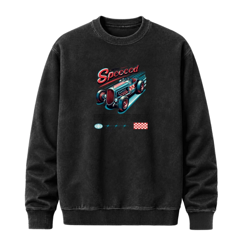 Polerón polo Acid Wash Retro Speed