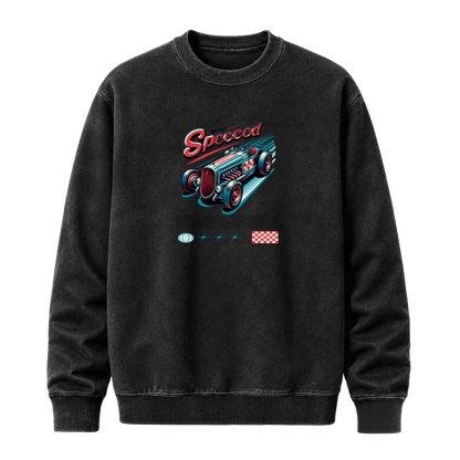 Polerón polo Acid Wash Retro Speed