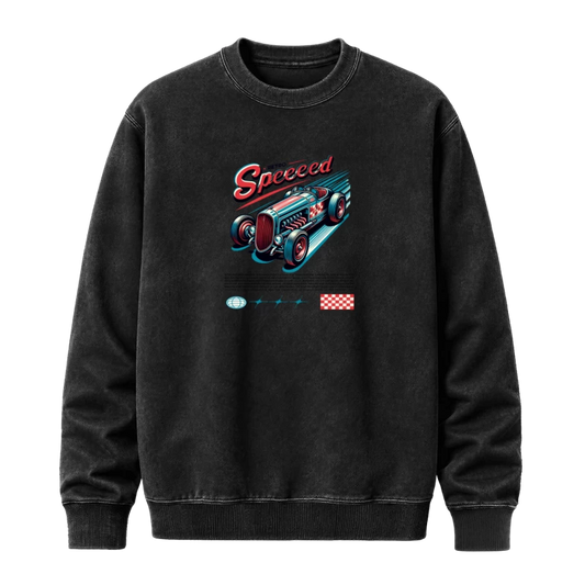 Polerón polo Acid Wash Retro Speed