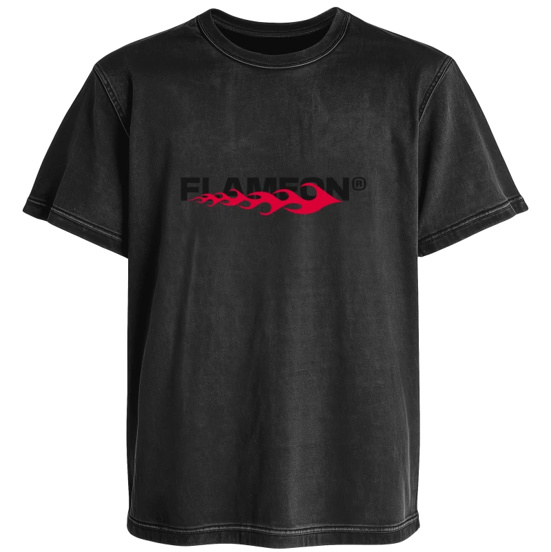 Polera Acid Wash Flame Rose - frente