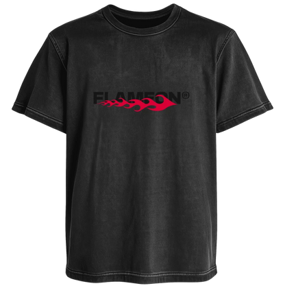 Polera Acid Wash Flame Rose - frente