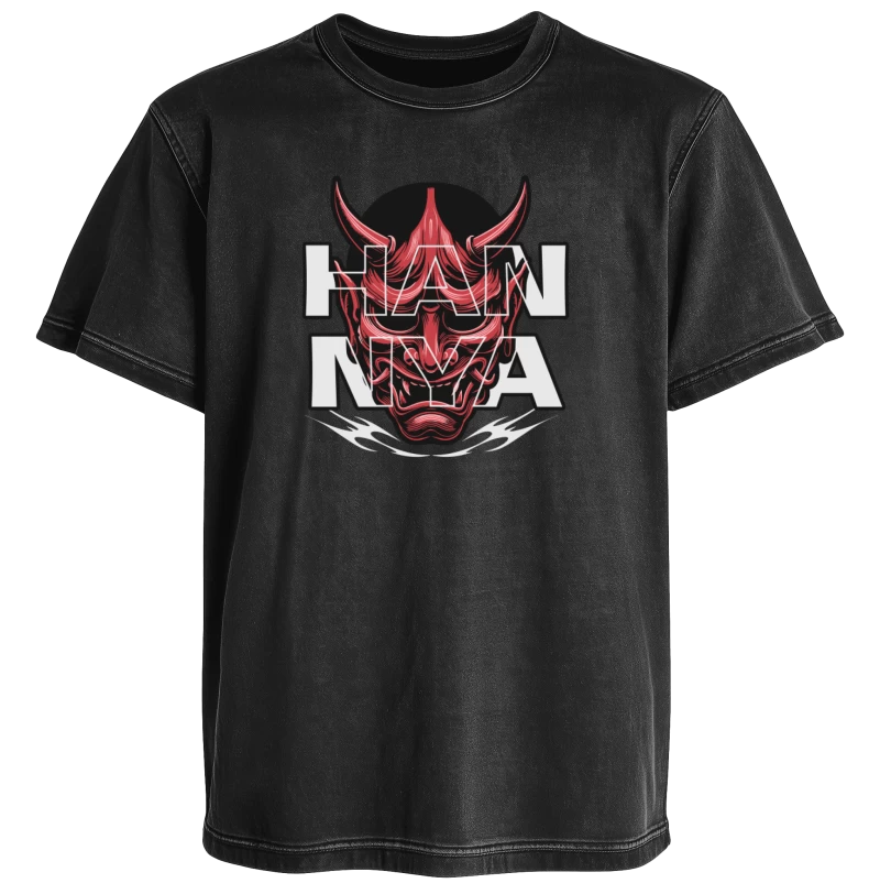 Polera Acid Wash Hannya Mask