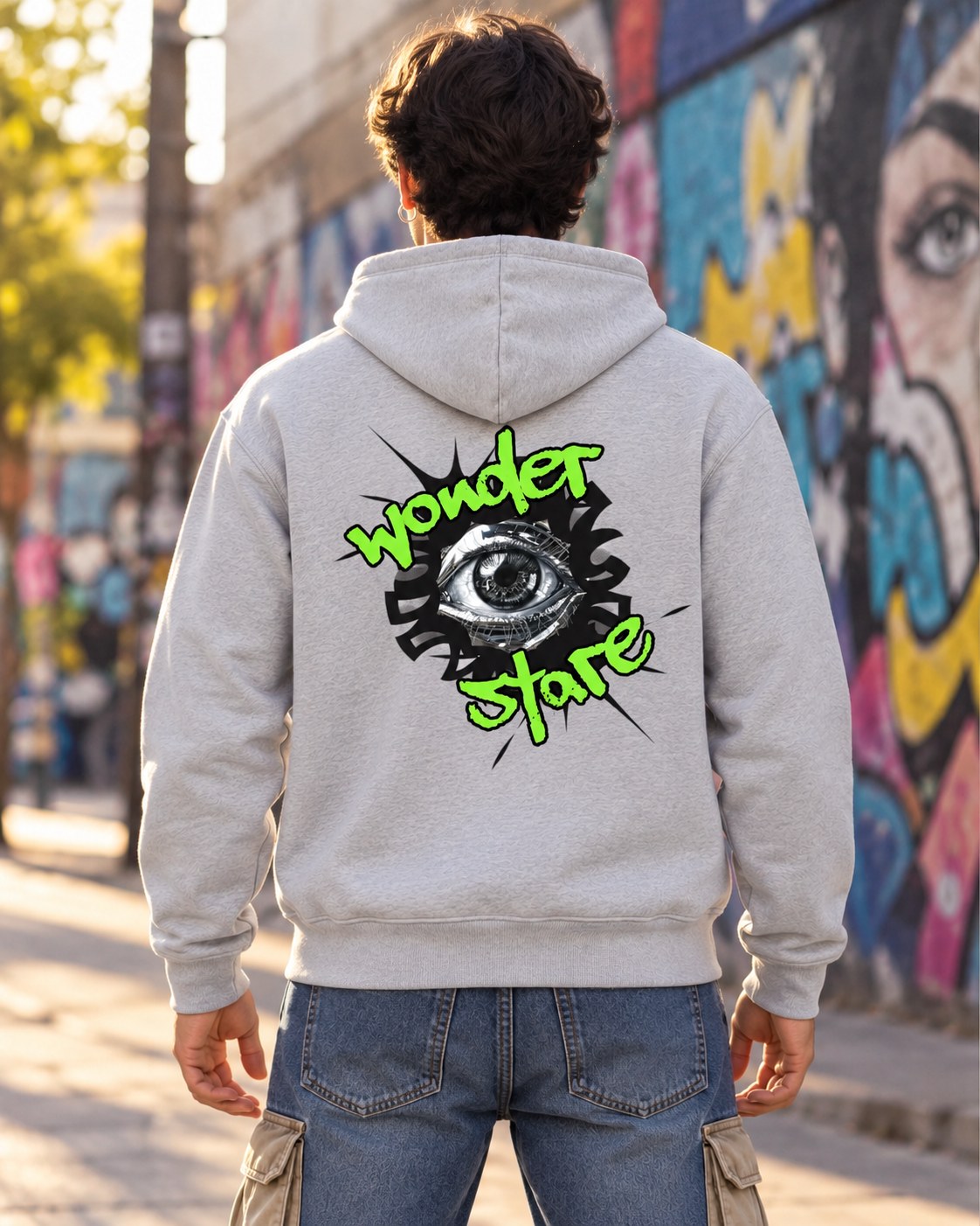 Polerón Wonder Stare – foto con modelo (espalda) (imagen referencial)