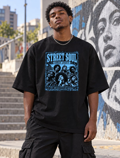 Polera Oversize Urban Legacy – foto con modelo (imagen referencial)
