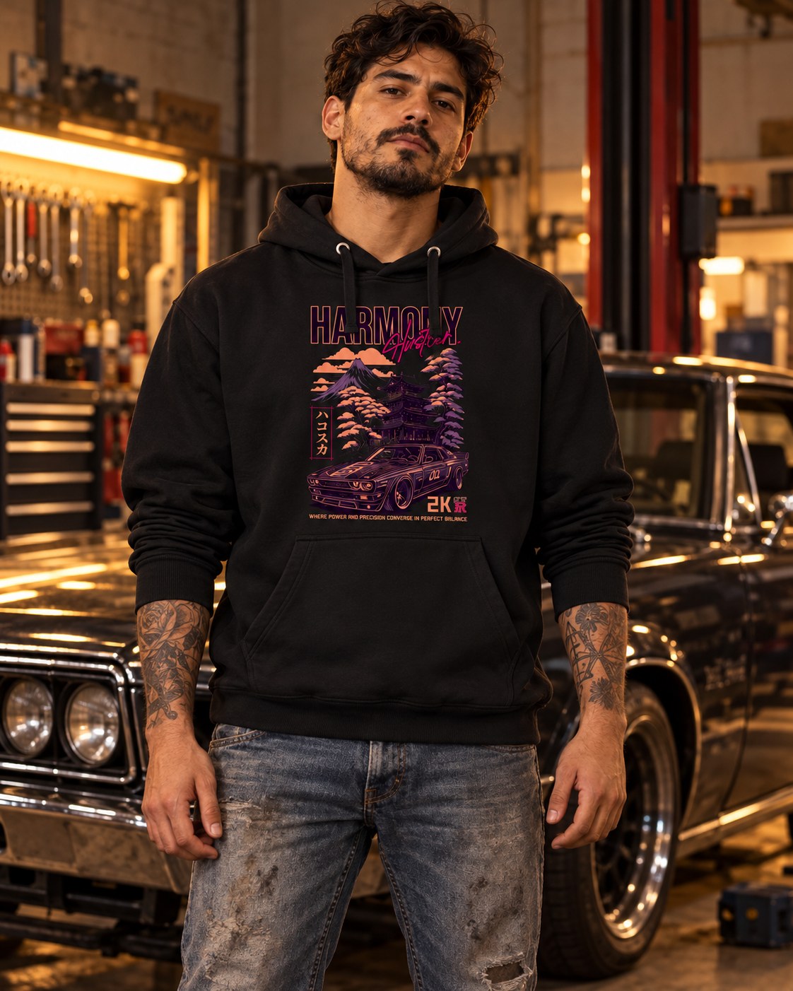 Polerón Harmony Hustler – foto con modelo (imagen referencial)