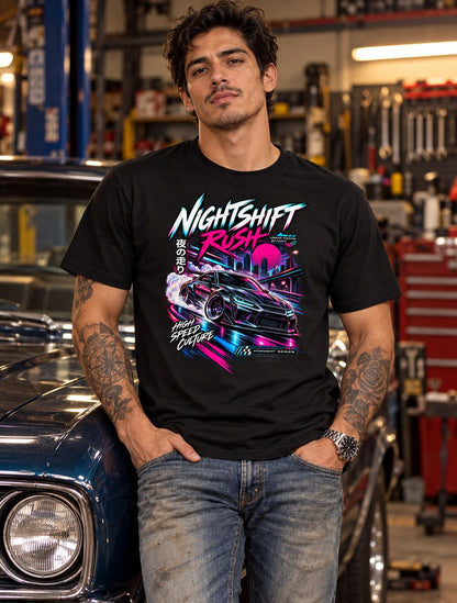 Polera Premium Midnight Overdrive – foto con modelo (imagen referencial)