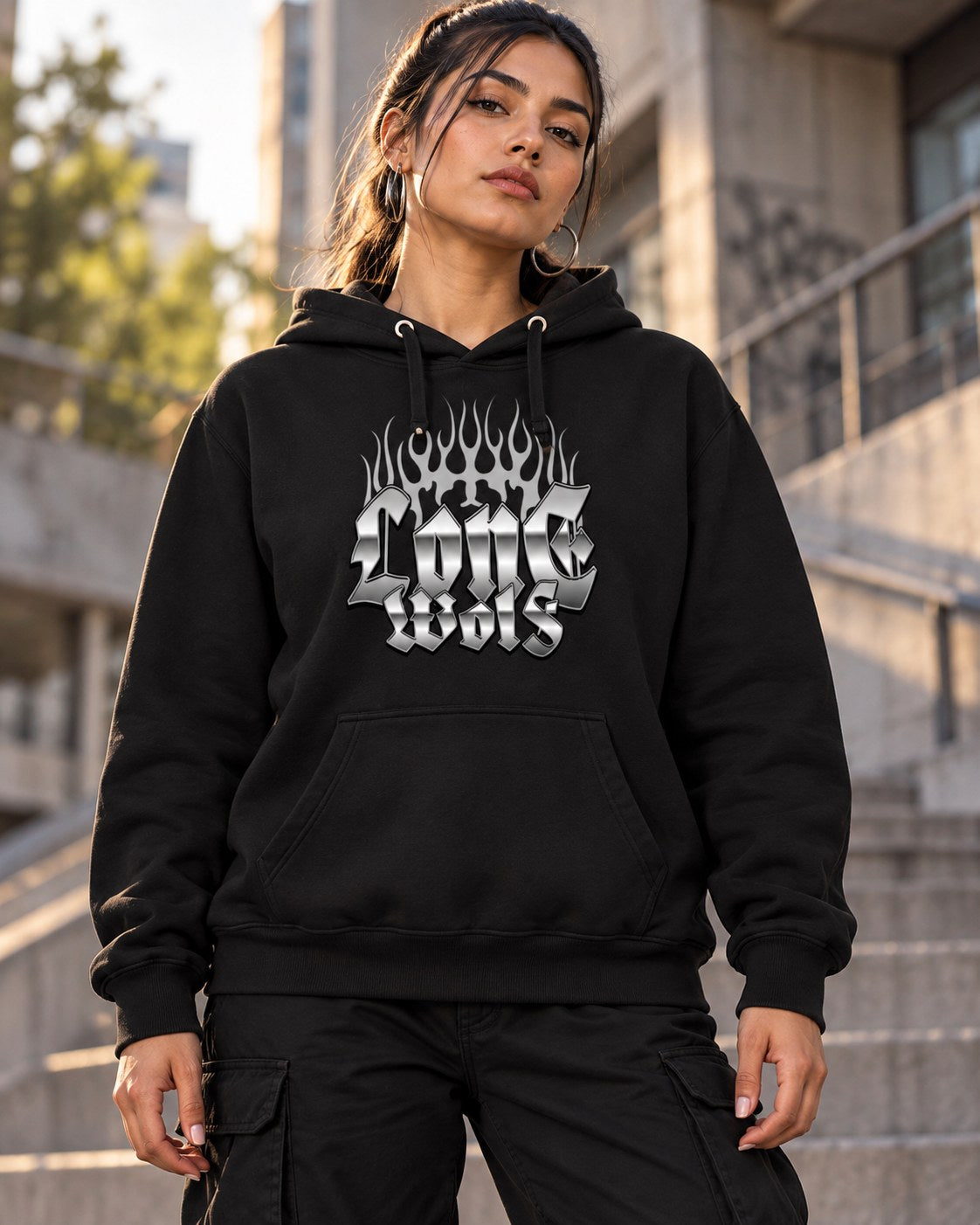 Polerón Lone Wolf II – foto con modelo (imagen referencial)